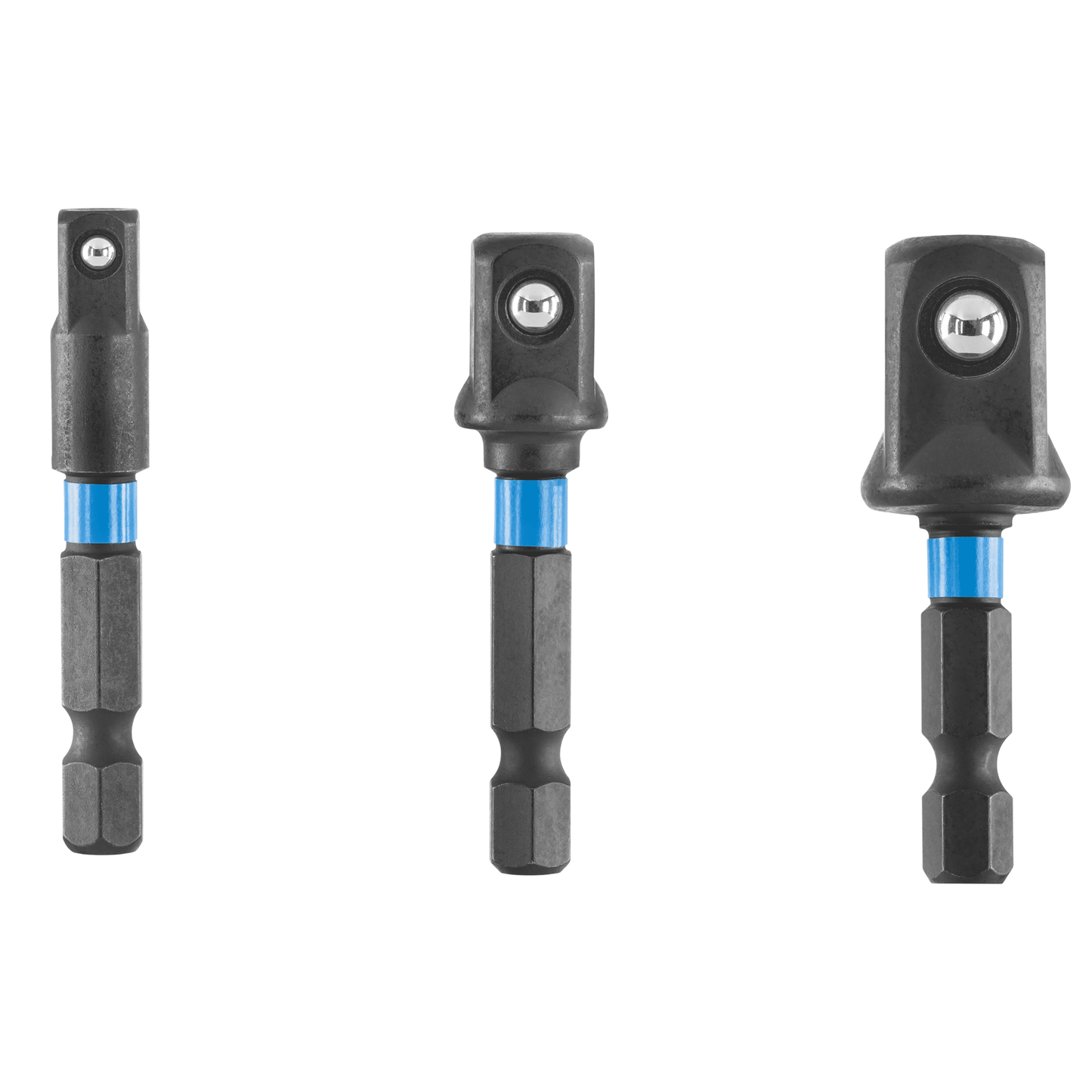 HART 3-Piece Socket Adapter Set, 1/4-inch, 3/8-inch, 1/2-inch